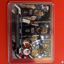 WHITE LOGO Topps Now Olympics Team USA LeBron James  Curry Durant KD White Logo