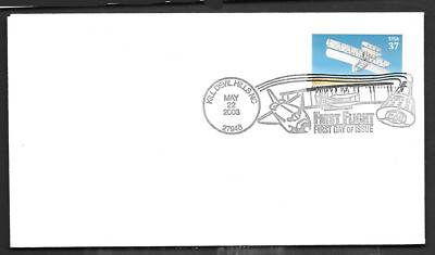 ENVELOPE WRIGHT BROTHERS FIRST DAY OF ISSUE MAY 22 2003 37 STAMP FIRST IN FLIGHT