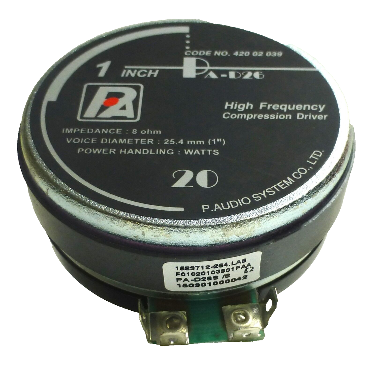 Ptanです！ P Audio PA D26S Compression Screw-On Driver 8 ohm | eBay