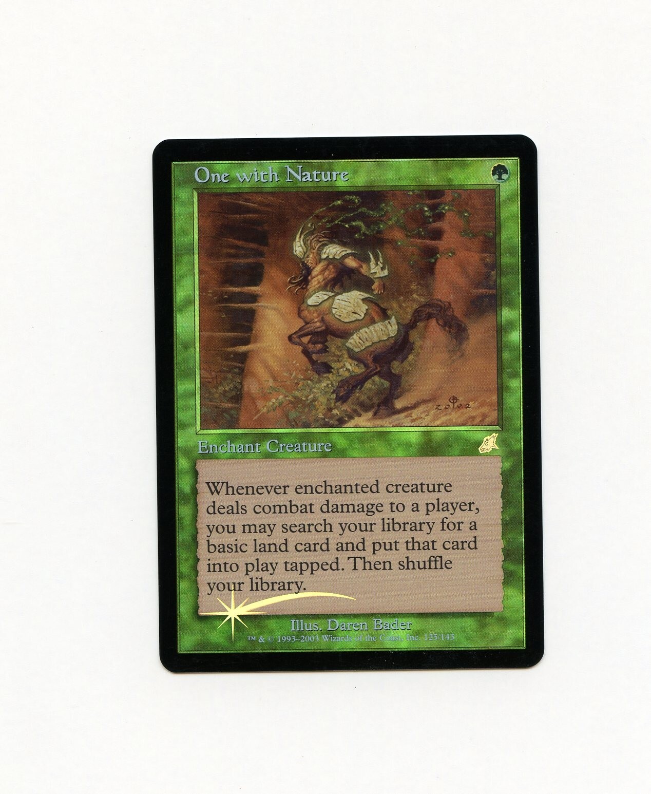 One with Nature Scourge FOIL NM- light clouding Magic the Gathering