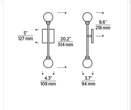 Sean Lavin Mara 20 Inch LED Wall Sconce by Visual Comfort Modern Collection - Picture 4 of 4