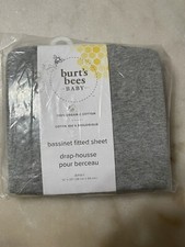 Burt Bees Baby Bassinet Fitted Sheet unto 15" x 33" 38 cm x 84 cm NEW