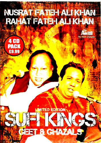 RAHAT FATEH ALI KAHN - NUSRAT FATEH ALI KHAN - SUFI KINGS - NEW 4CDs SET