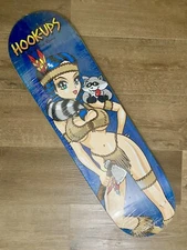 Hook Ups Pocahookups Skateboard Deck RARE 8.475 Jeremy Klein JK Industries