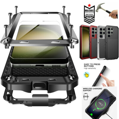 For Samsung Galaxy S23 Ultra S22 Case Heavy Duty Metal Aluminium Cover