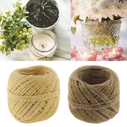 AJKSFHIU Candle Wicks,Diy Candle Making Wicks,1 Roll 200feet 61m  Cotton Diy Natural Candle Braided Wick Twine String Spools Rope Candle Diy Candle Ma