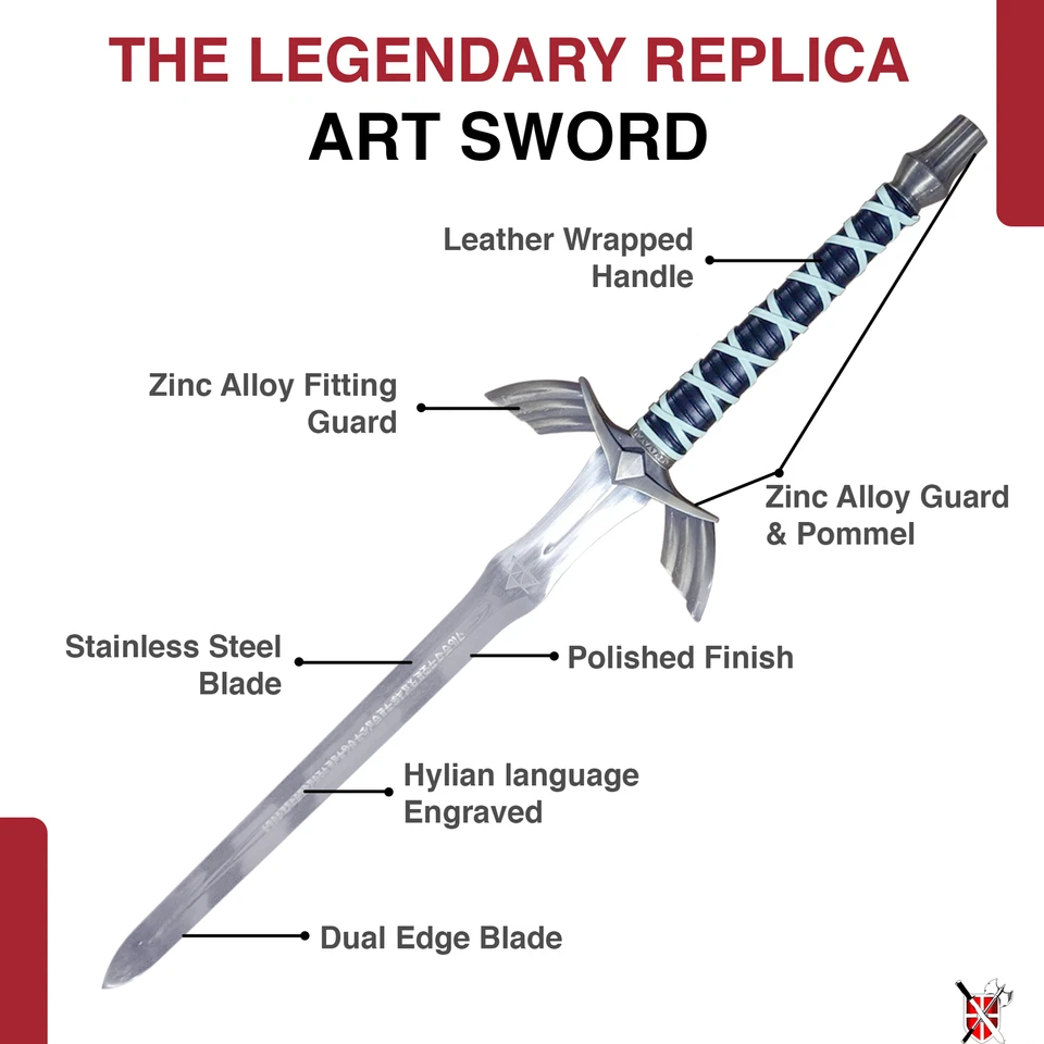 Легенды видеоигра принцесса мастер меч копия - Hylian гравированное лезвие - Изображение 3 из 4