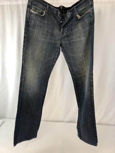 Blue Mens Buttonfly Jeans Size 