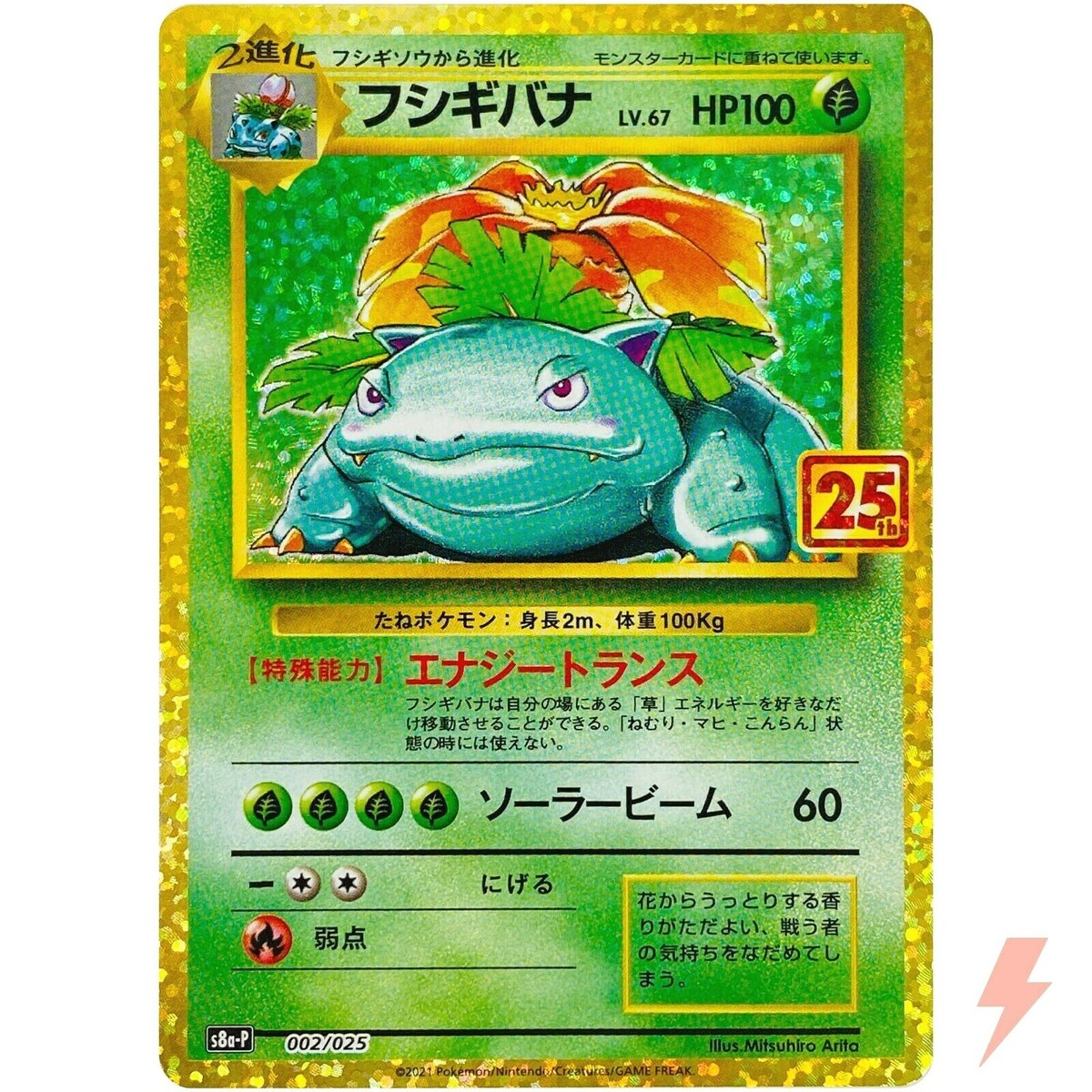 Venusaur 002/025 S8a-P 25th Anniversary Collection - Pokemon Venusaur 002/025 S8a-P 25th Anniversary Collection - Pokemon
