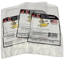 (3 Count) Pro-Mold Recessed Snap and Mini Snap Card Holders - Choose Your Size