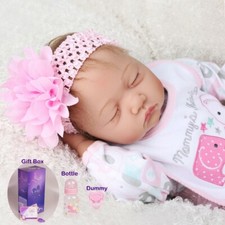 Bambole Reborn 22" fatte a mano realistiche bambola neonata regalo vinile silicone