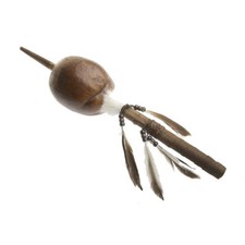 Native Indian Mimbres Talking Stick Gourd Rattle - Extra Large