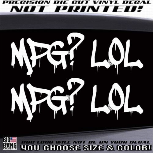 DIESEL MAFIA (2) Decal Sticker SET Car Truck Window Funny Fits Prius Anti EV