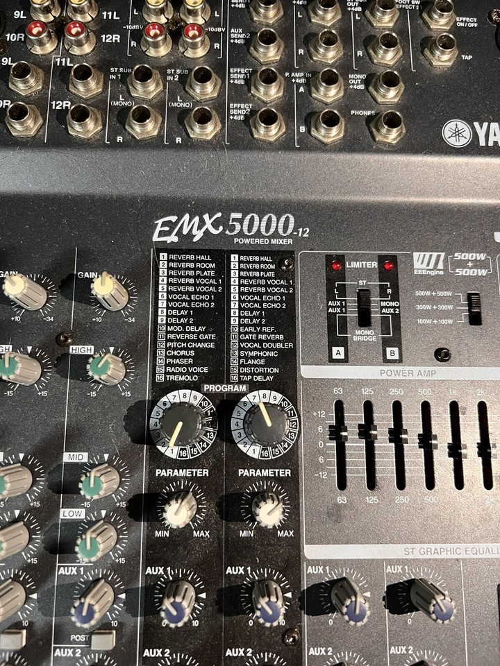 Yamaha EMX5000 12ch. powered mixer with Speakers Full PA System eBay