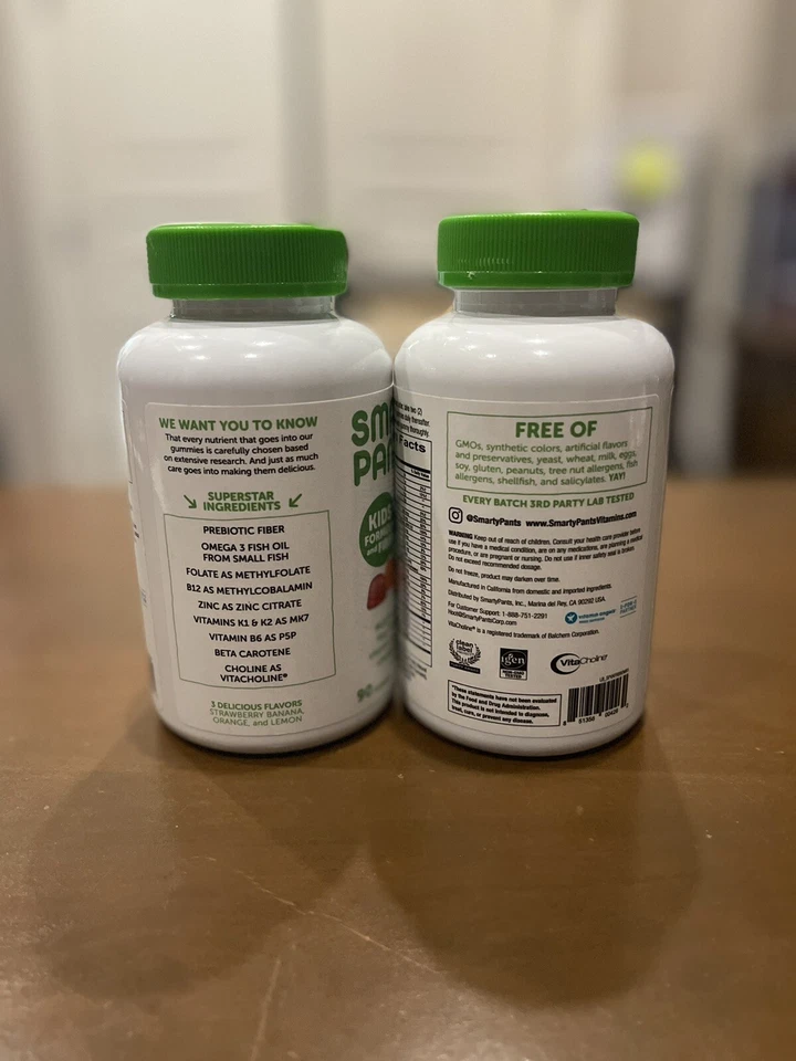 (2 Botellas) Pantalones Inteligentes Niños Fórmula y Fibra - 90 Gomitas (No se muestra Exp) Foto 2 de 2