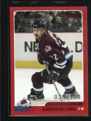 STEVE KONOWALCHUK 2003/04 03/04 TOPPS #TT23 RED PARALLEL #038/100