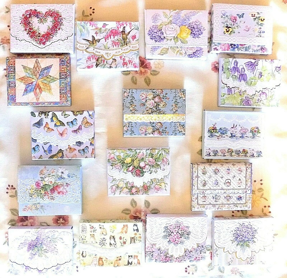 40 Handcrafted Blank Note Cards by Carol Wilson - Pick Your Design  