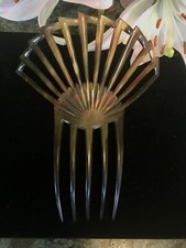  TA52B Vintage Celluloid Faux Tortoise Hair Comb Large 5" x 6". Collectible 