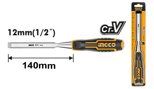 INGCO 4pcs Carpenter Wood Chisel Set Woodworking Tool 6mm, 12mm, 19mm ...