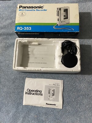 Panasonic Model RQ-353 Mini Cassette Player Recorder Original Box
