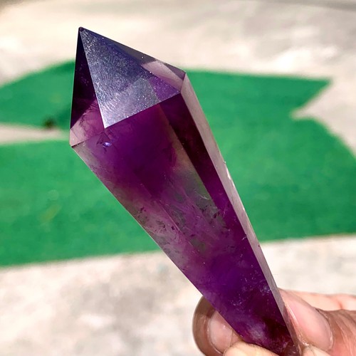38G Natural Amethyst Quartz Crystal Single Tip Termination Wand Point Healing - 第 14/21 張圖片