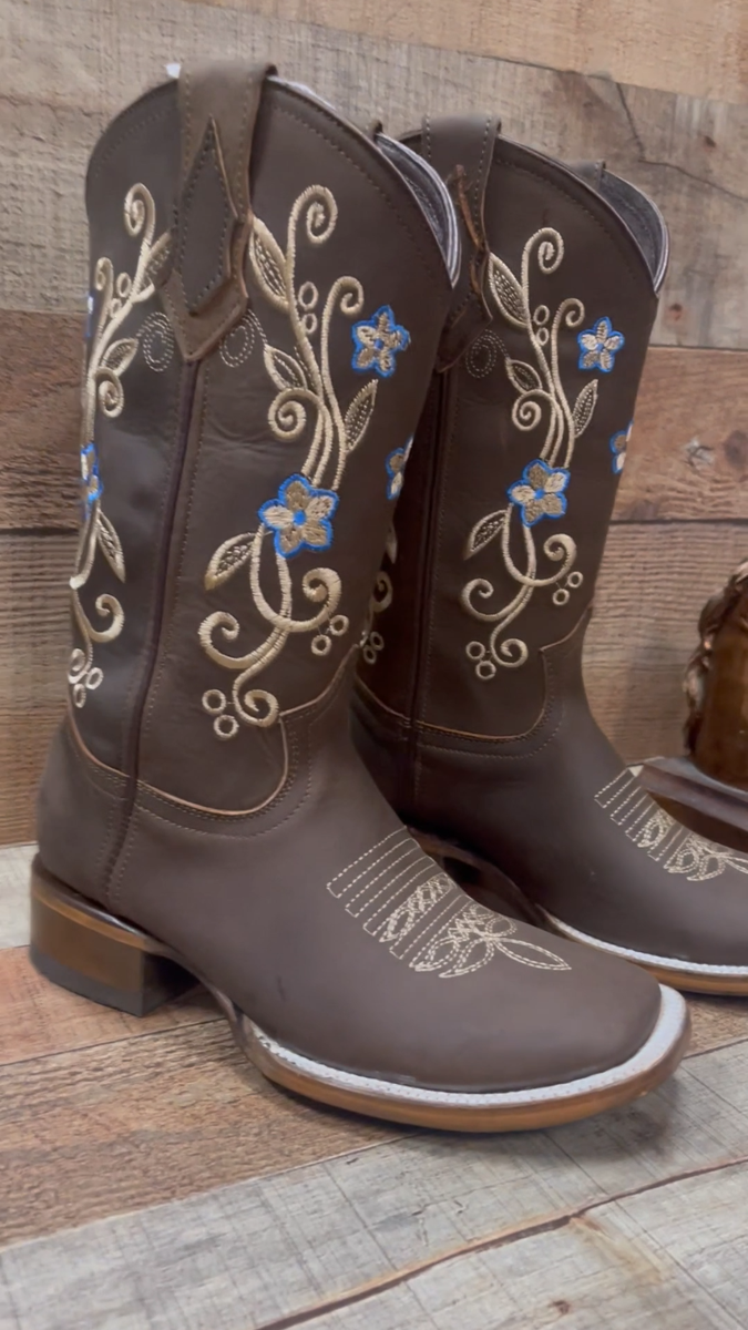 Bota Vaquera de Mujer Womens Western Rodeo Square Toe Cowgirl