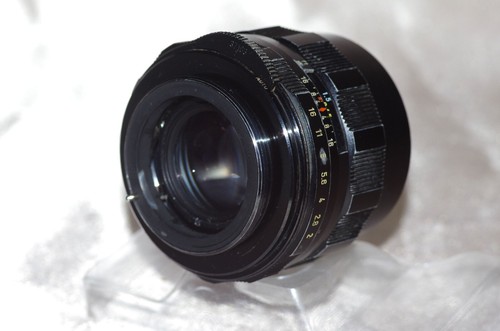 Objectif M42 55mm f2 SUPER TAKUMAR avec bouchons, pare-soleil, housse, PIQUE TOP - Photo 12/24