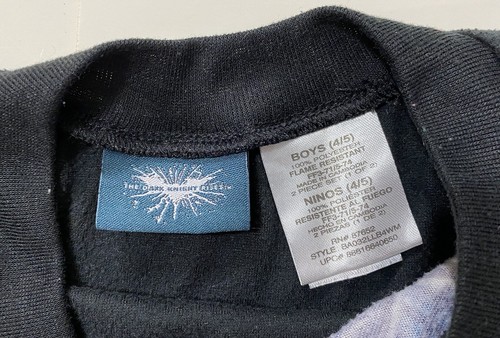 2012 Batman The Dark Dark Knight Rises Boys Size 4 / 5 Black Pajama Sleep Top FR - Picture 6 of 7