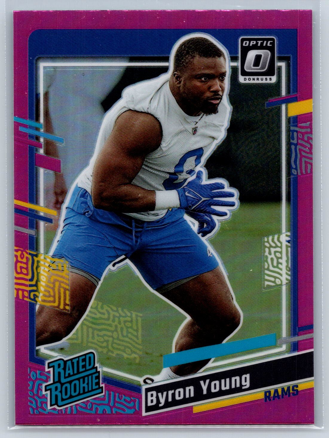 2023 Donruss #355 Byron Young Optic Rated Rookie Preview Pink Prizm