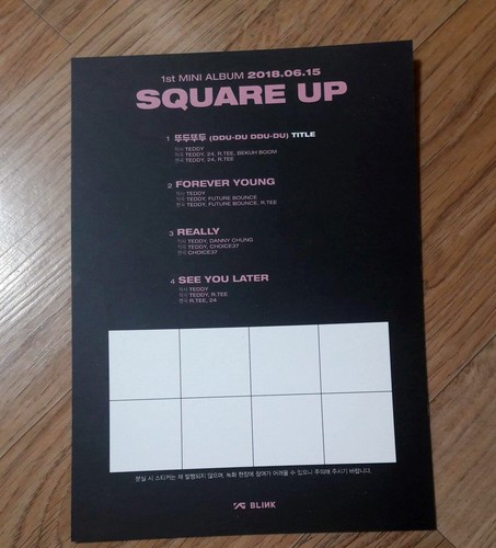 Blackpink Jennie Official Square Up Mini Album Broadcast Sticker Postcard K-pop - 第 2/2 張圖片