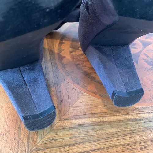 Catherine Malandrino Tie Back Over The Knee Boots Gray Faux Suede Women’s Size 7 - Picture 7 of 9