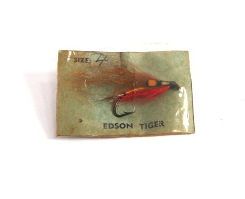 Vintage Bill Edson Tiger Streamer Fly Fishing Lure With Original Card ...