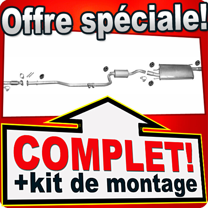 Échappement Ford Puma 1.4 i 16V anti-corrosion réduisant le bruit moteur de 90CH