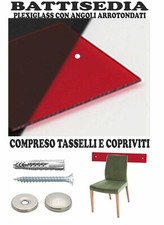 Battisedia fasce paracolpi in plexiglass trasparente varie misure sedia muro 