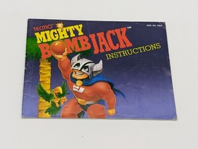 Mighty Bomb Jack NES Cartridge / Manual / Poster Tested Works Nintendo Tecmo