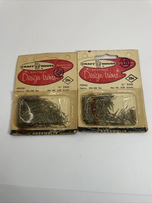 Vintage 1960 s craft house design trims sequins - pins#0900 gold,