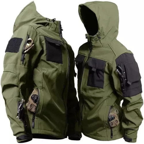 Tactical Jacket Men Military Outdoor Waterproof Hood Windbreaker Work Soft Shell - Picture 24 of 27