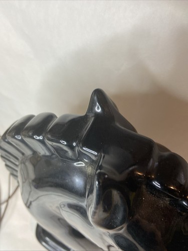 MCM Art Deco Porcelain Horse Head Table Lamp - Picture 12 of 16