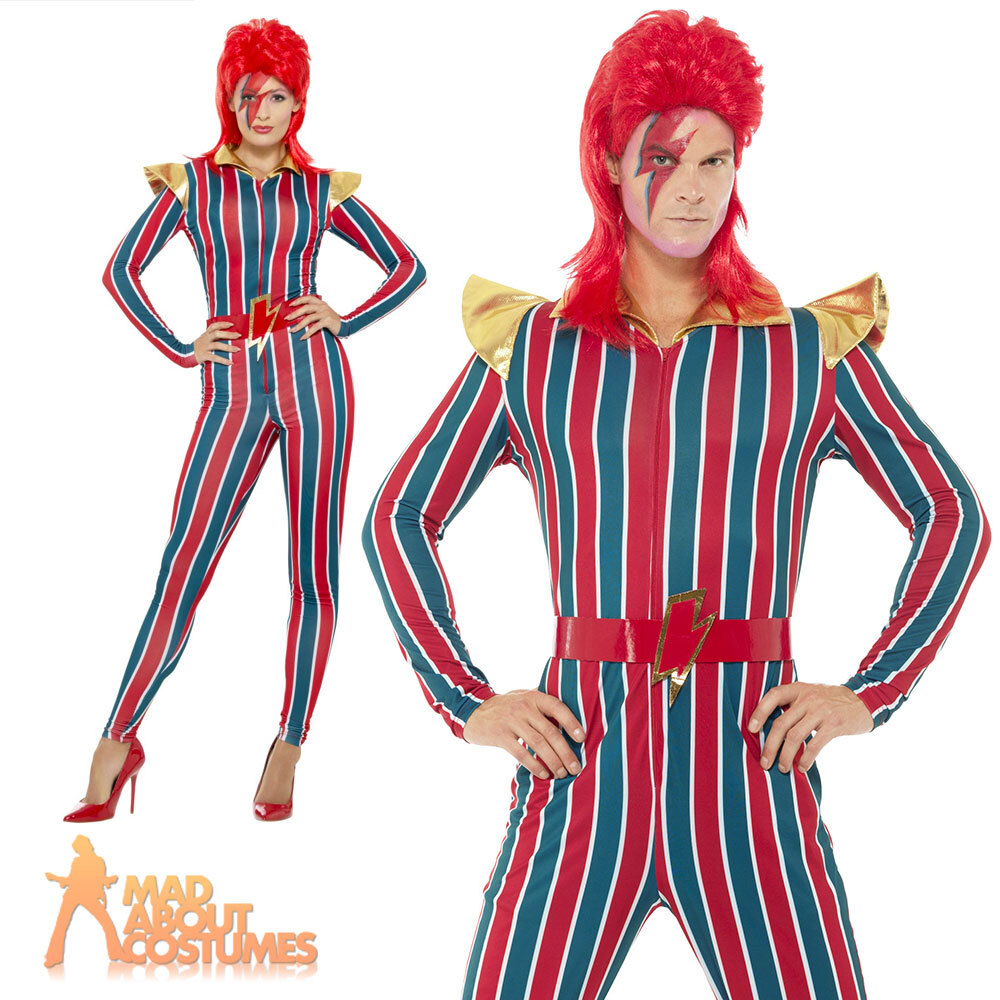 Adult Ziggy Stardust Costume David Bowie Mens Womens 70s 80s Fancy