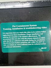 Radio Fence Pet Safe Containment System Install Video VHS RF-1002 RF-1001 RF-103