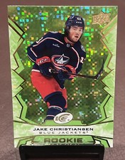 2022-23 UD Upper Deck ICE -JAKE CHRISTIANSEN *Green Parallel Rookie RC!* 🔥