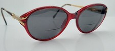 Vintage Luxottica L112 Burgundy Oval Sunglasses Italy FRAMES ONLY