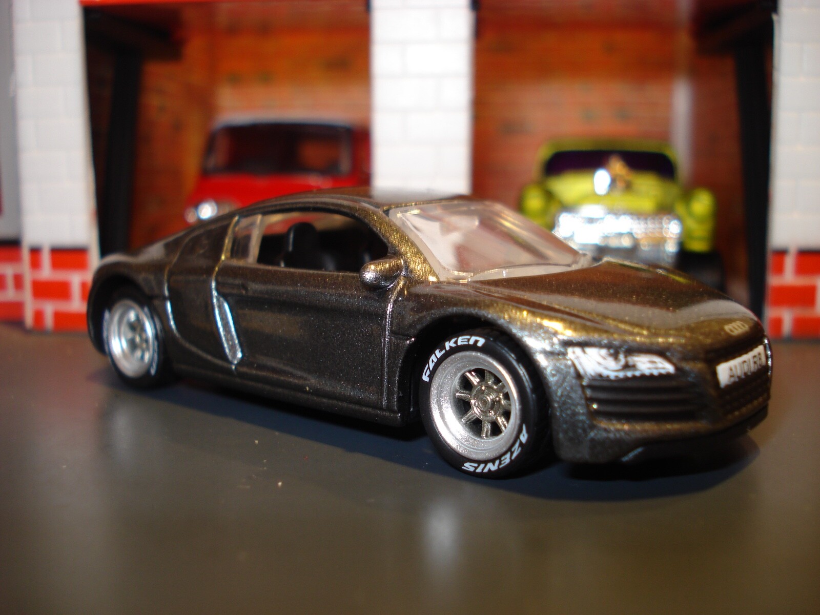 2007 AUDI R8 COUPE CUSTOM EDITION 1/64 MB CUSTOM WHEELS CHARCOAL FLAKE DETAILED-image