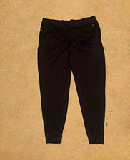 PINK Victoria's Secret Women s Black Jogger Pants Soft L Drawstring Pockets