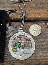 2004 John Deere Pewter Christmas Ornament Model GP Tractor #9 Made in USA