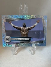 2025 Topps Chrome WWE Apollo Crews Aqua Shimmer Refractor /199 #114