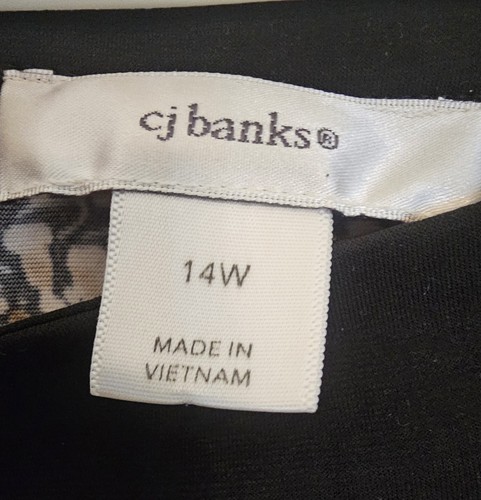 CJ Banks Dress Womens Size 14W Short Sleeve Knee Length - Picture 6 of 10