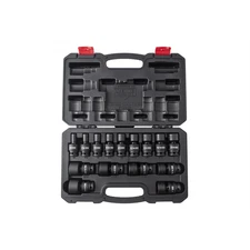 Sunex 2856 15pc 1/2" Drive 12pt Fractional SAE Universal Impact Socket Set