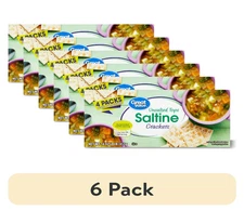 Great Value Unsalted Tops Saltine Crackers, 16 oz, 4 Count (6 PACK!)