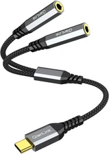 USB C to Dual 3.5mm Female Headphone Splitter, Type C to Dual 3.5mm Aux Y Jack S